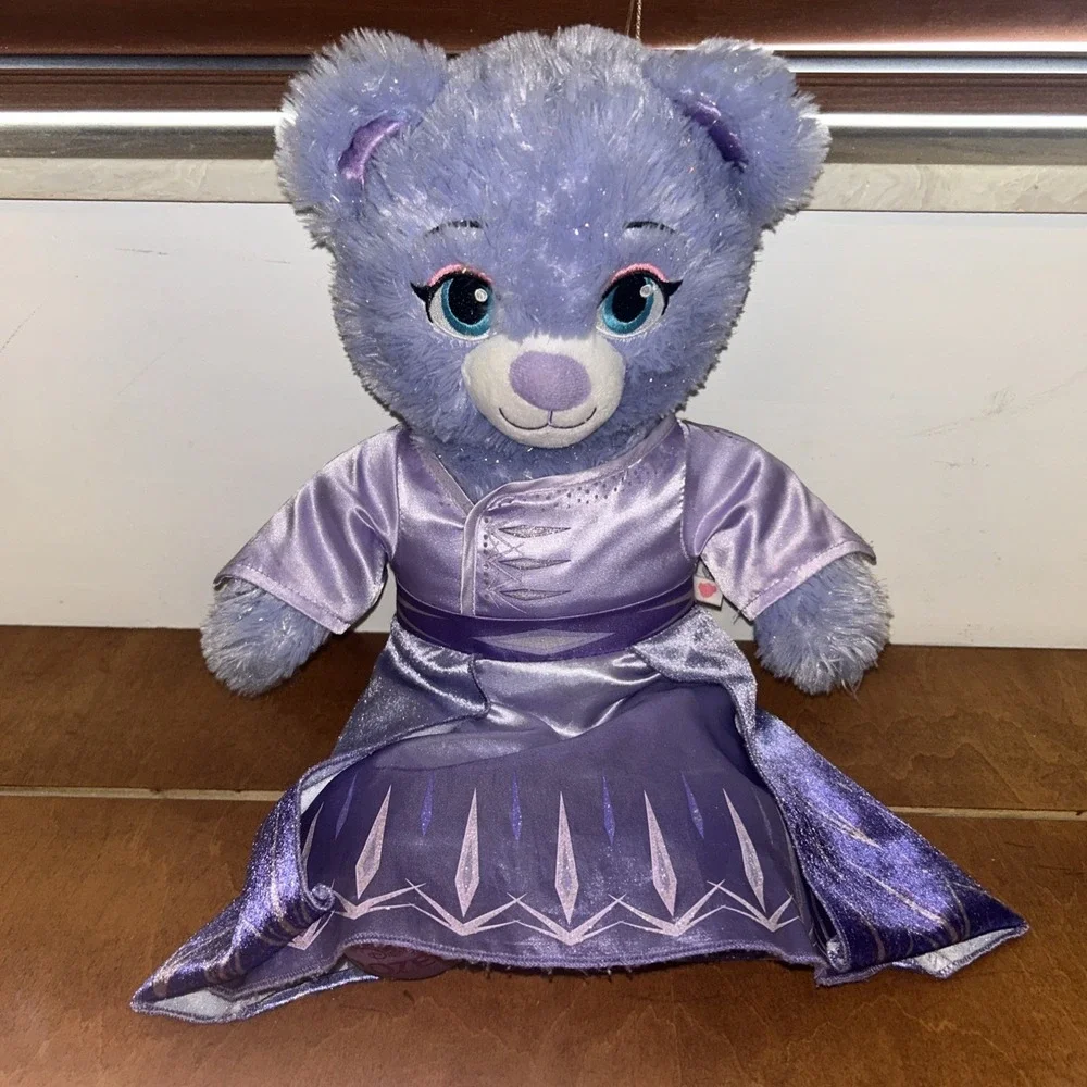 Build A Bear Disney‎ Frozen II Anna Plush Purple Sparkle Bear And Dress #027929